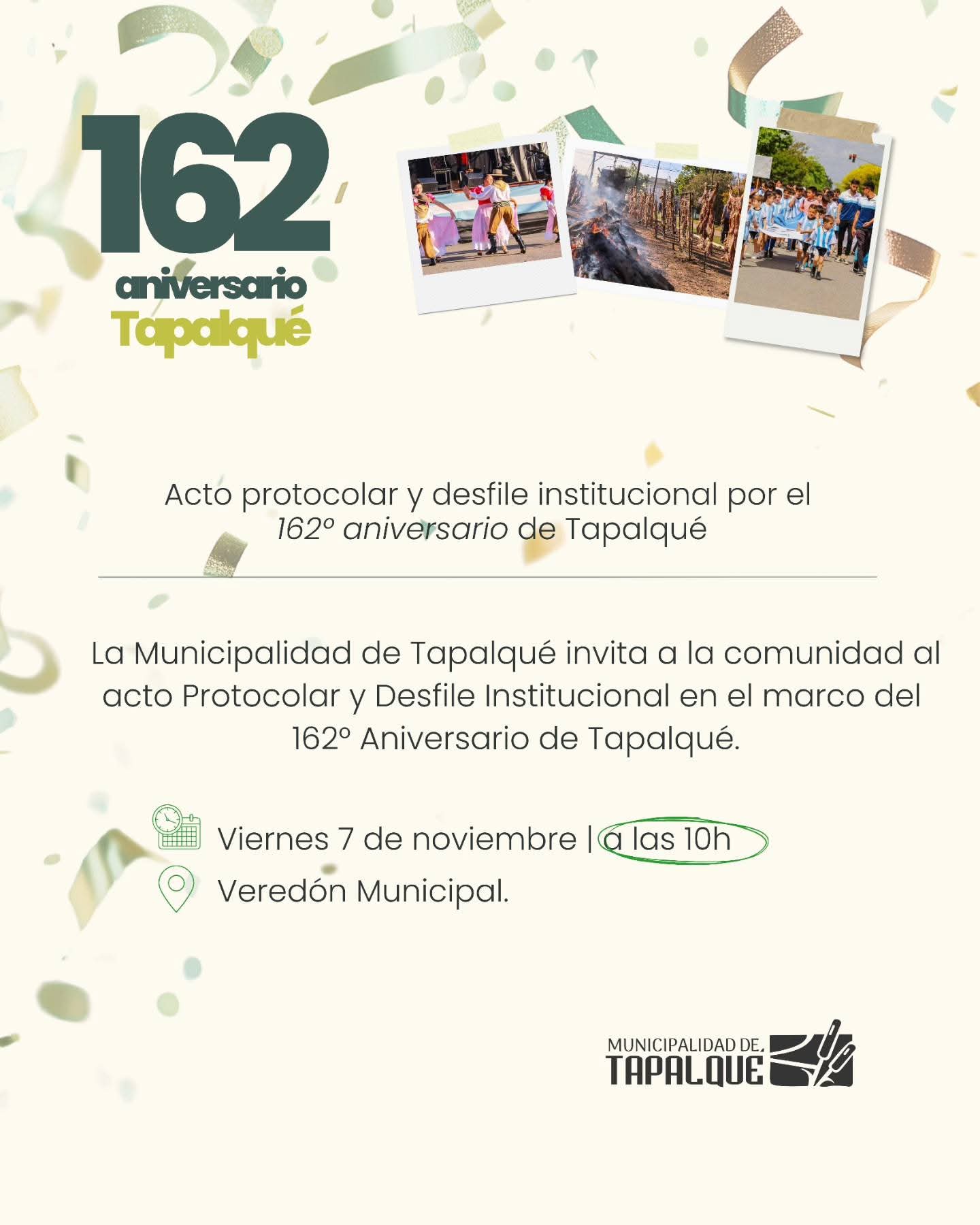 Tapalque Conmemora Su Aniversario 162 Este Fin De Semana