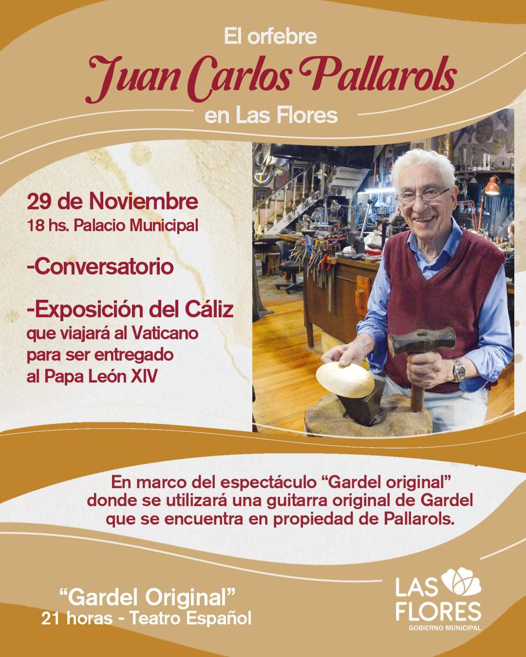 EL ORFEBRE JUAN CARLOS PALLAROLS EN LAS FLORES