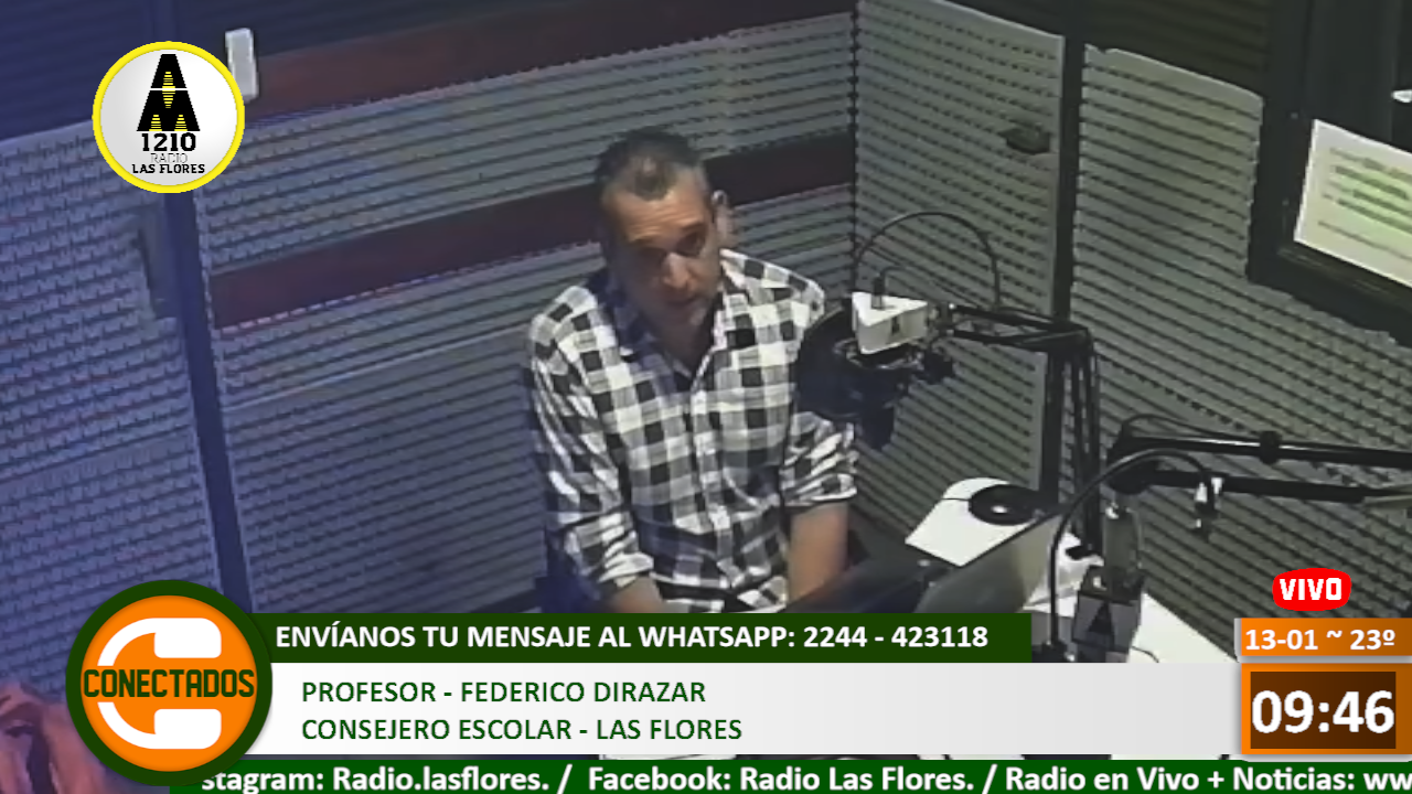 Federico Dirazar – Consejero escolar de la ciudad de Las Flores «Escuelas abiertas de verano»