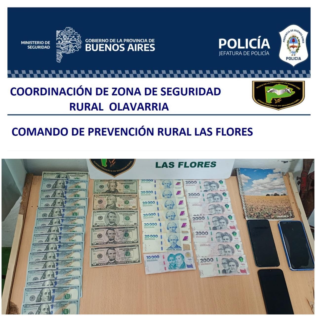 Las Flores-Abigeato Esclarecido Con Allanamientos y Detenciones En Distintas Jurisdicciones