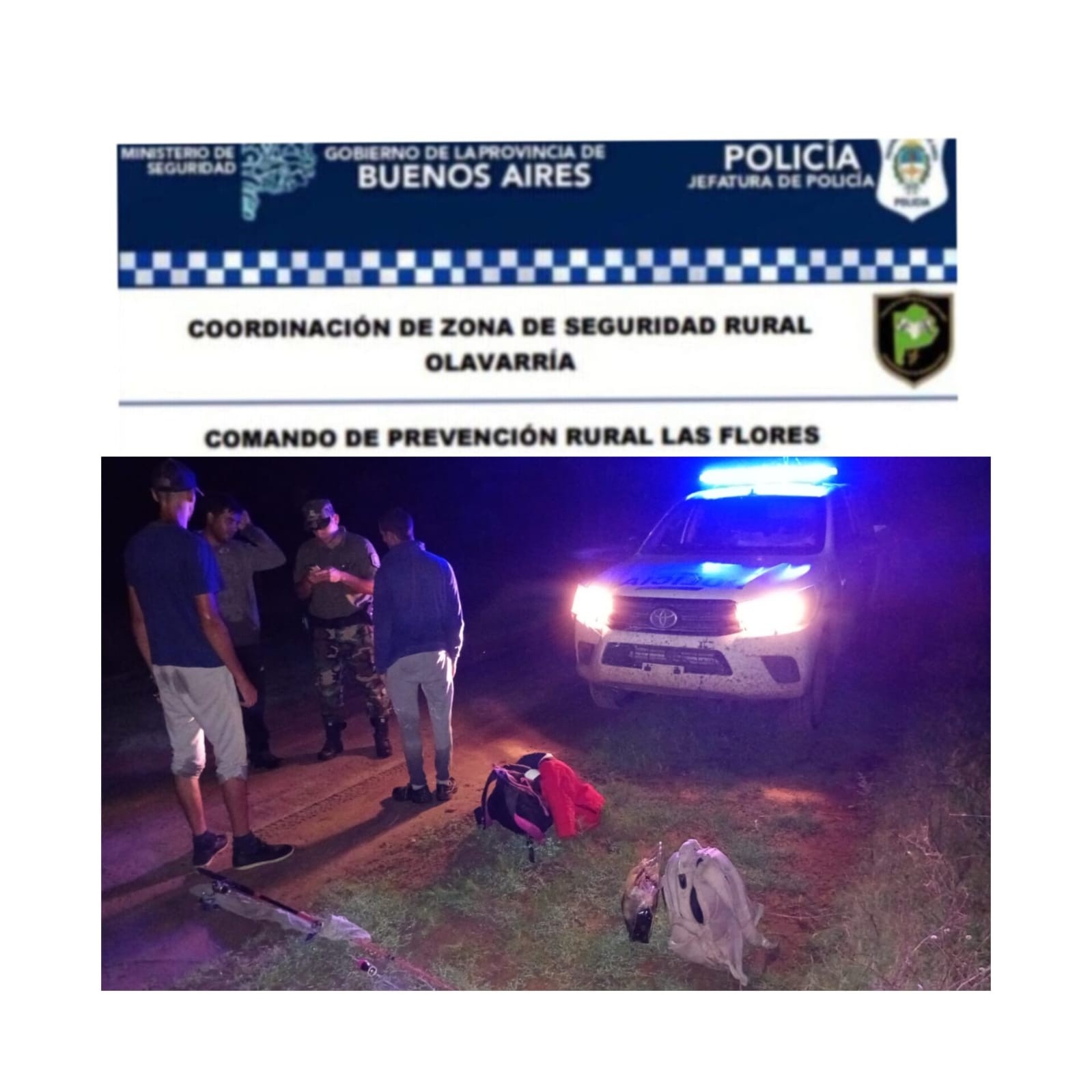 Las Flores: infracción por pesca sin licencia en establecimiento rural