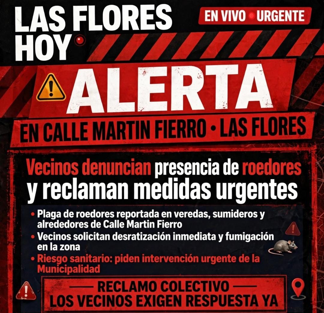 Silvina Noguera- «Alerta En Calle Martín Fierro: Vecinos Denuncian Una Creciente Presencia De Roedores y Reclaman Medidas Urgentes”